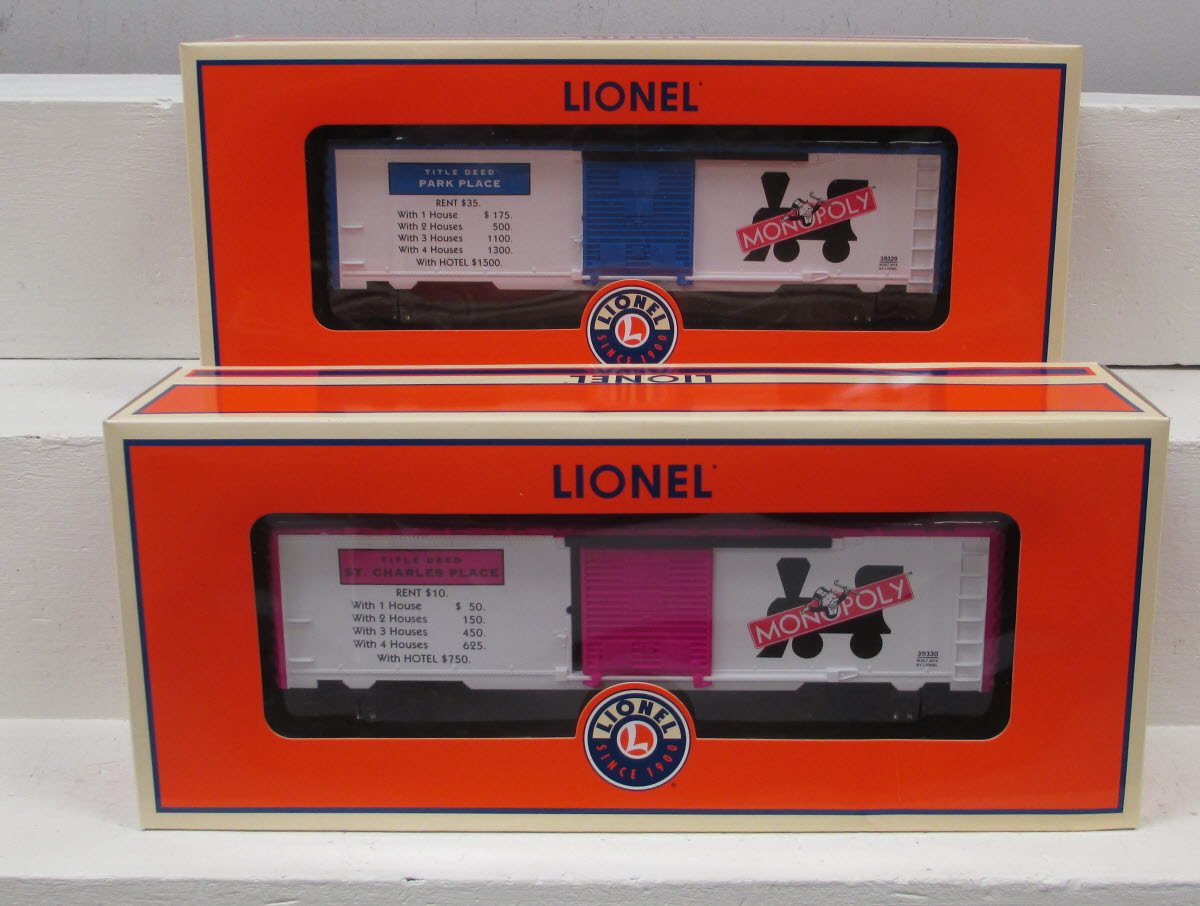 Lionel 6-39328 O Gauge Monopoly Box Car 3-Pack #4