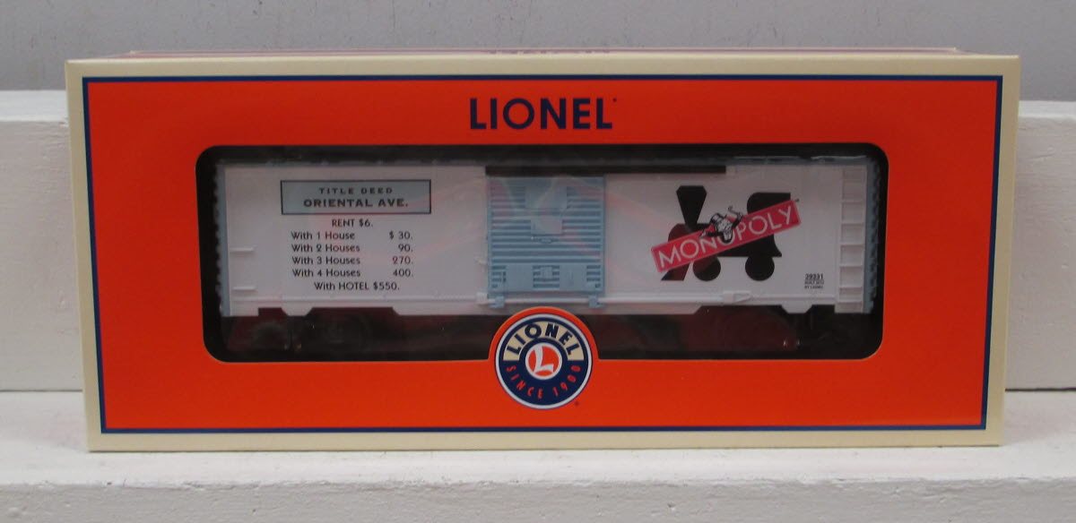 Lionel 6-39328 O Gauge Monopoly Box Car 3-Pack #4