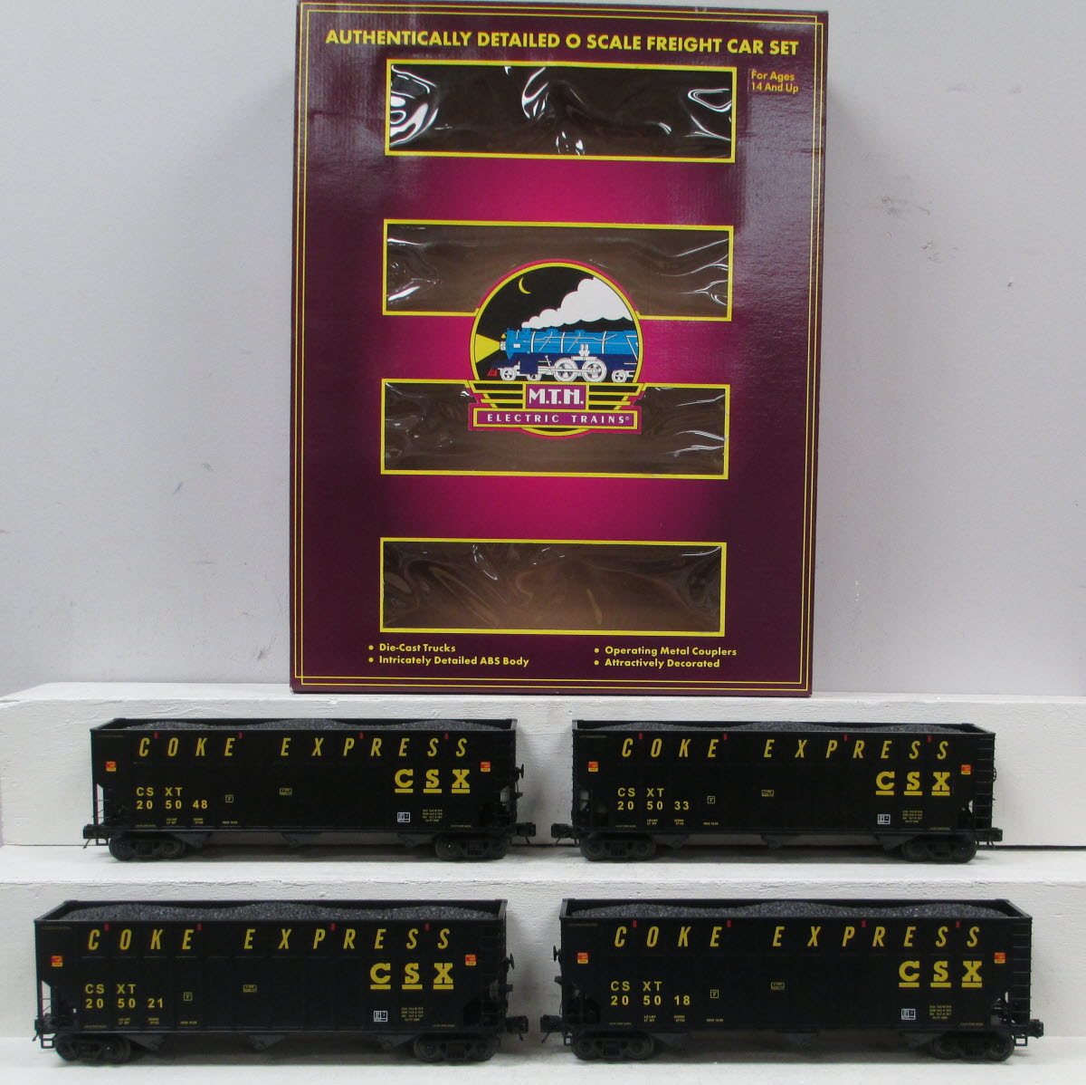 MTH 20-90518 O CSX Coke Hopper Car Set (Set of 4)