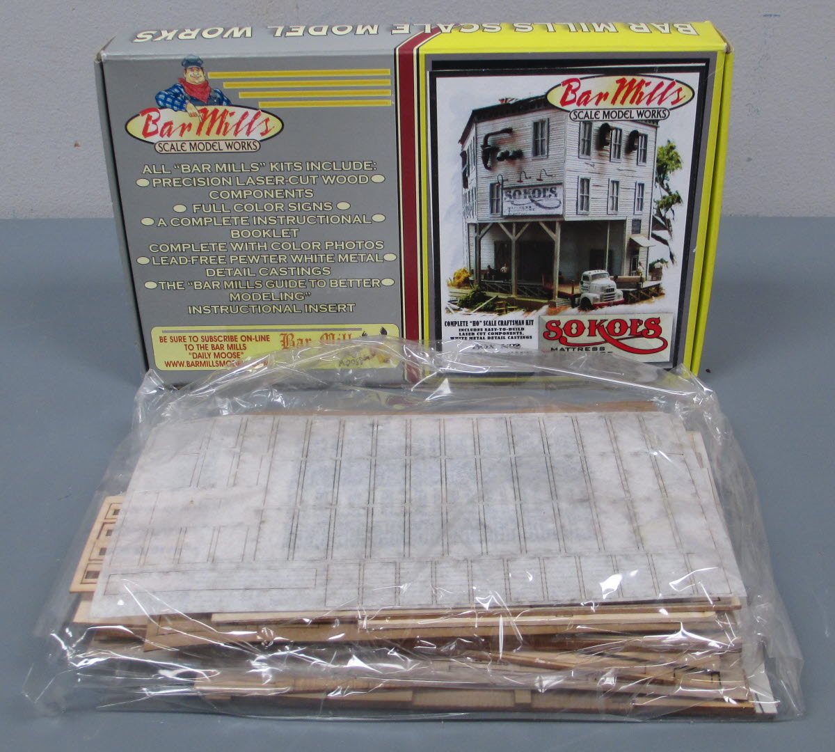 Bar Mills 2 HO Scale SOKOL'S Laser Cut Craftsman Laser-Cut Model Building Kit