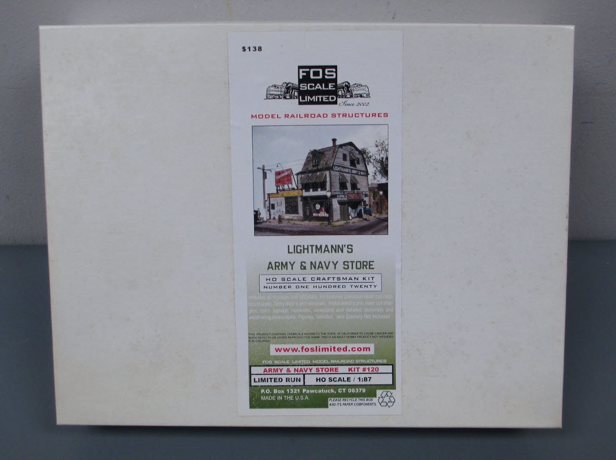FOS Scale Limited 120 HO Scale Lightmann's Army & Navy Store Craftsman Kit