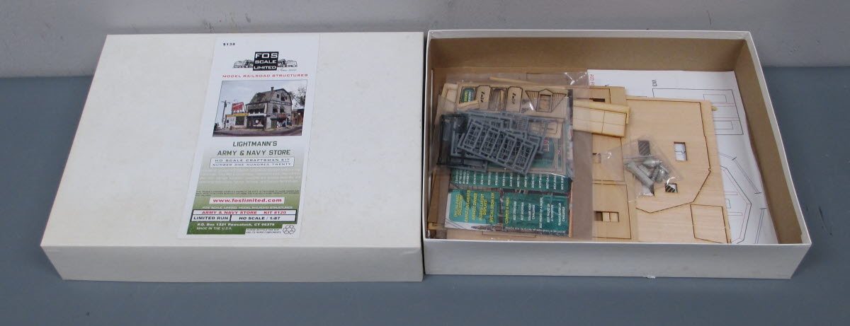 FOS Scale Limited 120 HO Scale Lightmann's Army & Navy Store Craftsman Kit