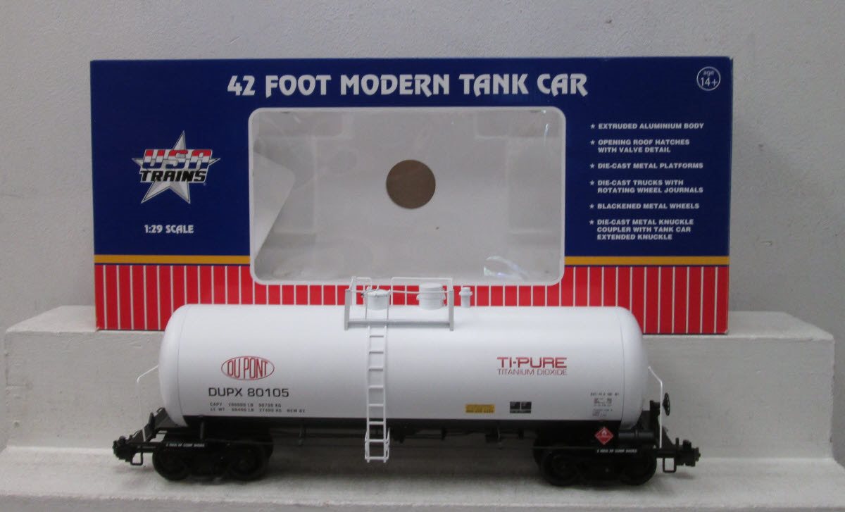 USA Trains R15261 G DuPont 42' Modern Tank Car #80105 (Metal Wheels)