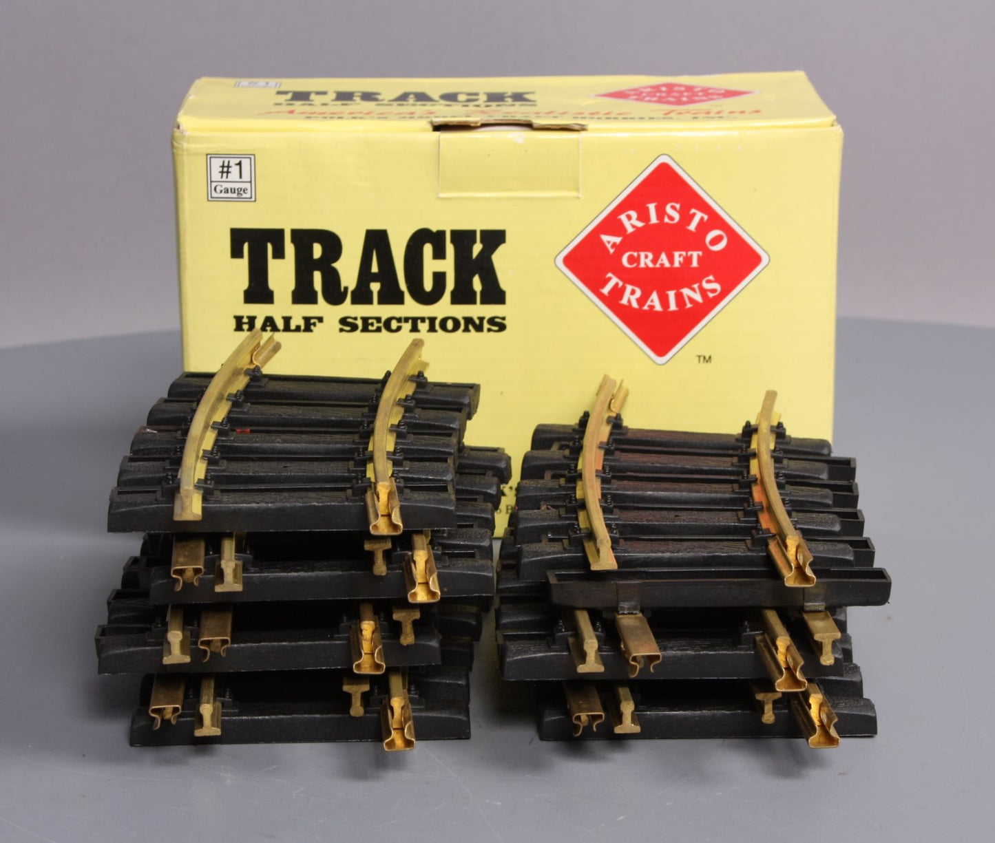 Aristo-Craft 11101 Euro Brass 4 Ft Diameter 1/2 Curved Track Sections (12)