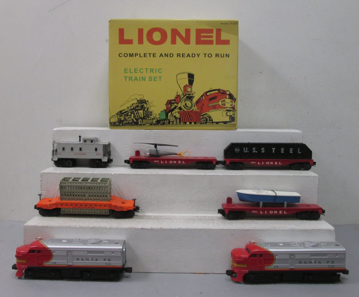 Lionel 6-38342 O Gauge Santa Fe Alco Diesel Freight Train Set #1619W
