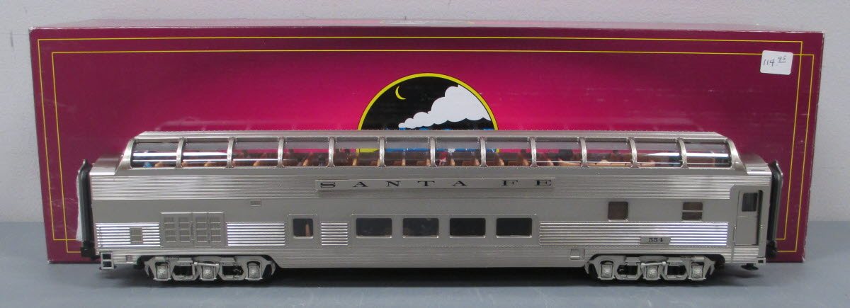 MTH 20-67276 Santa Fe 70' Streamlined Full Length Vista Dome Passenger Car