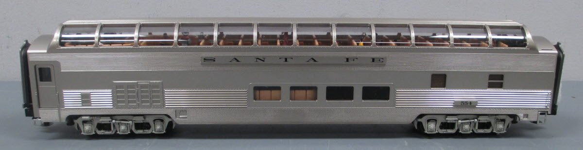 MTH 20-67276 Santa Fe 70' Streamlined Full Length Vista Dome Passenger Car