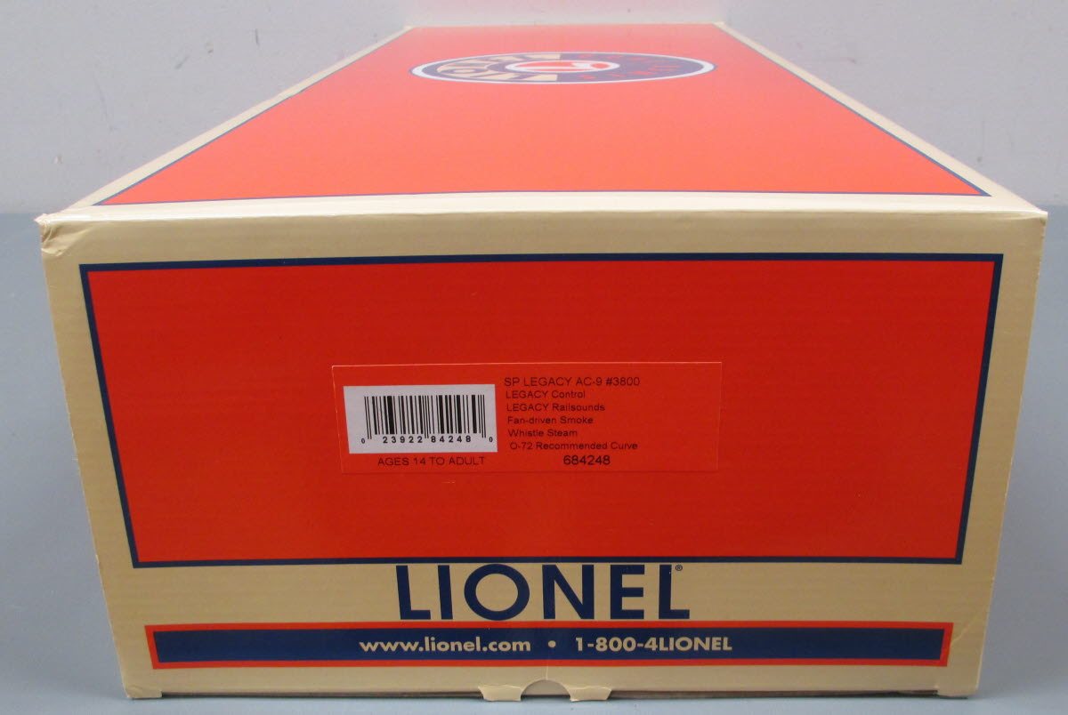 Lionel 6-84248 O Southern Pacific LEGACY AC-9 Steam Locomotive & Tender #3800