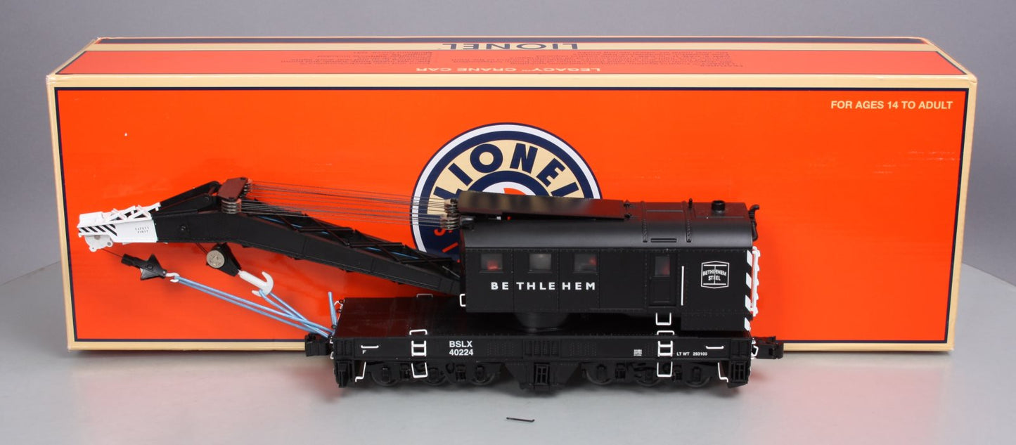 Lionel 6-81884 O LEGACY Bethlehem Steel Command Control Scale Crane Car