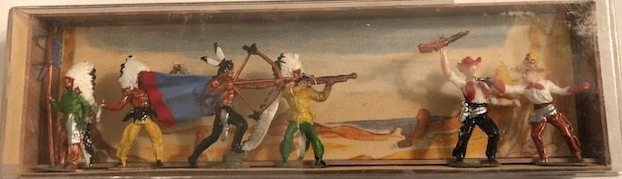 Merten 788 HO Scale Cowboy & Indian Figures (Set of 6)