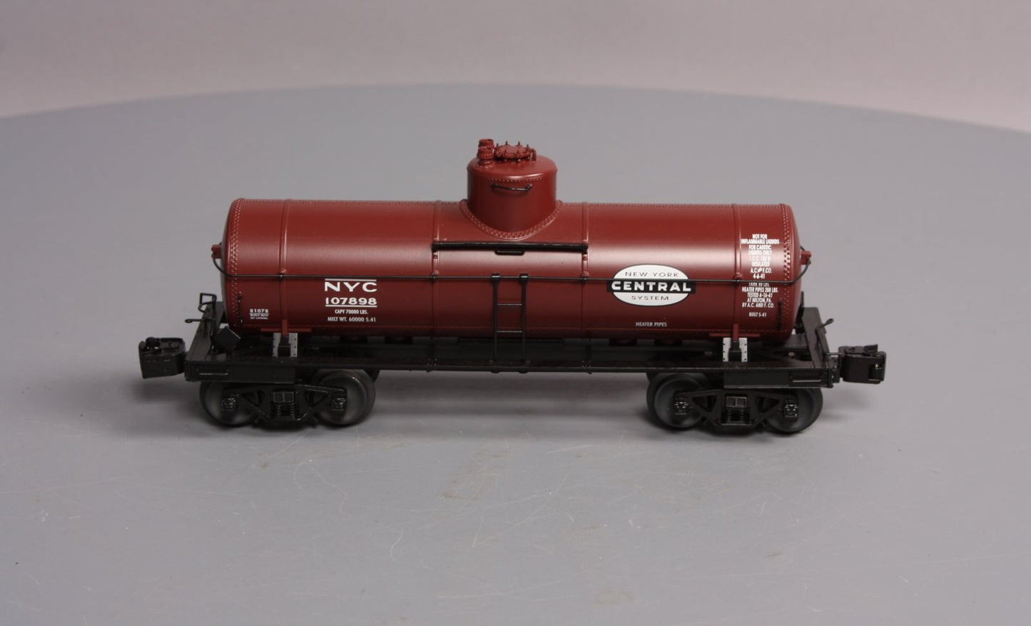 Lionel 6-81078 O Gauge NYC 8000g Tank Car #107898