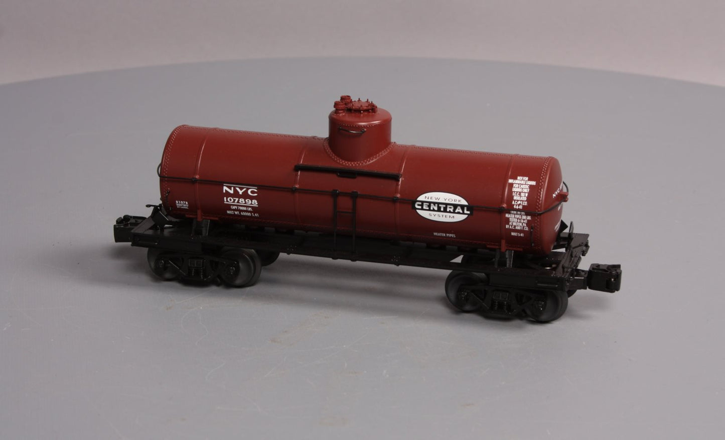 Lionel 6-81078 O Gauge NYC 8000g Tank Car #107898