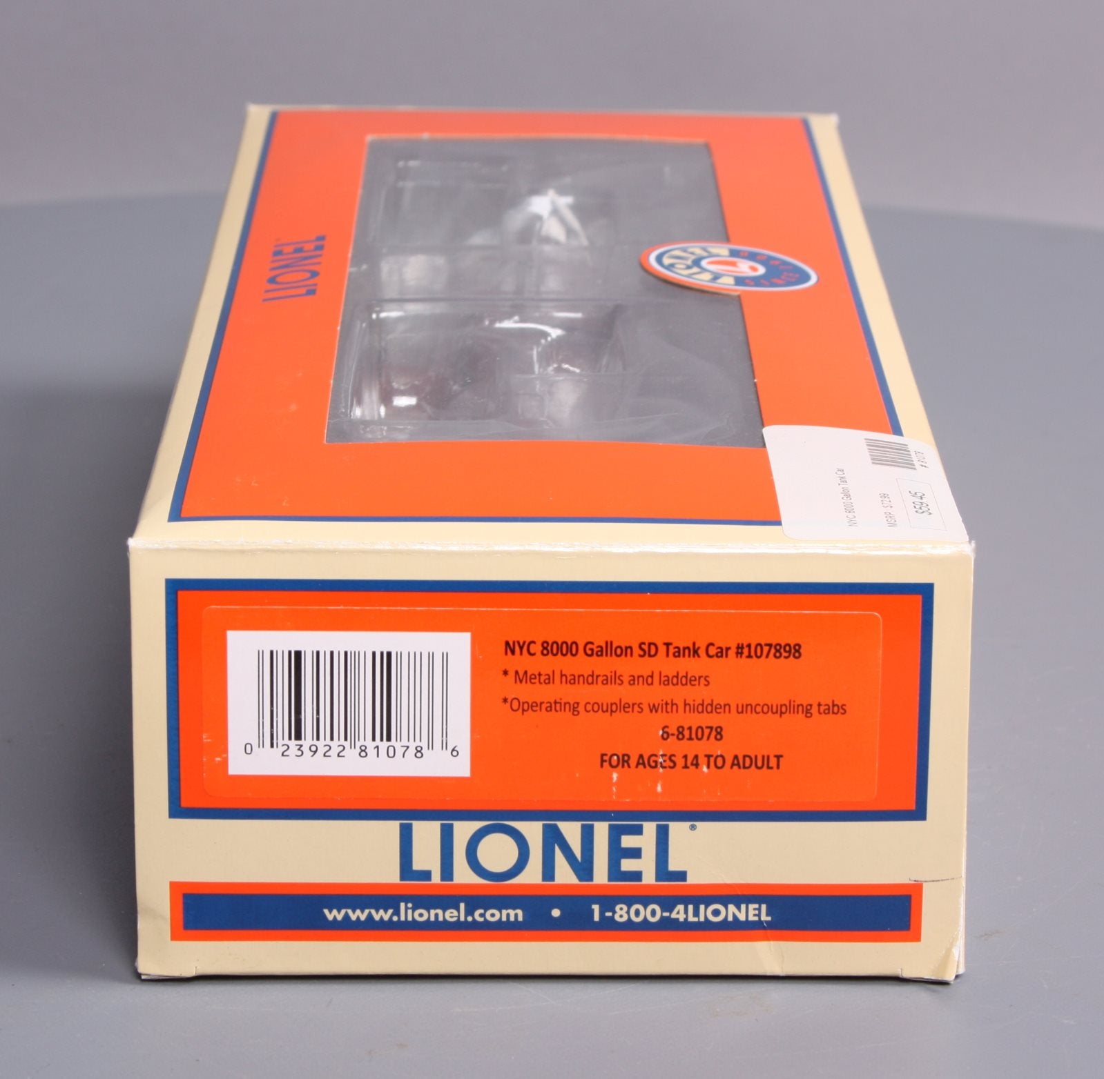 Lionel 6-81078 O Gauge NYC 8000g Tank Car #107898