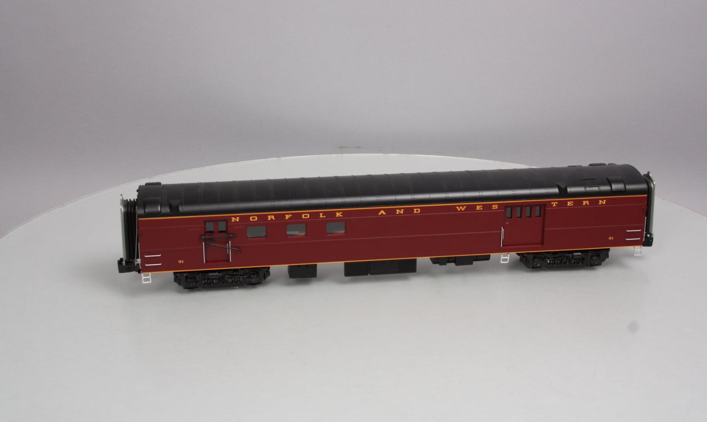 MTH 20-68260 O Norfolk & Western 70' Streamlined Smooth Side RPO Passenger Car