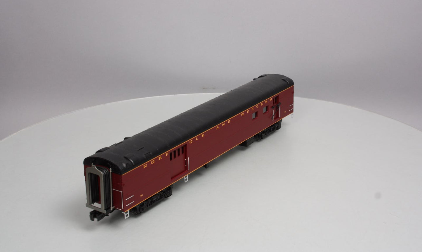 MTH 20-68260 O Norfolk & Western 70' Streamlined Smooth Side RPO Passenger Car