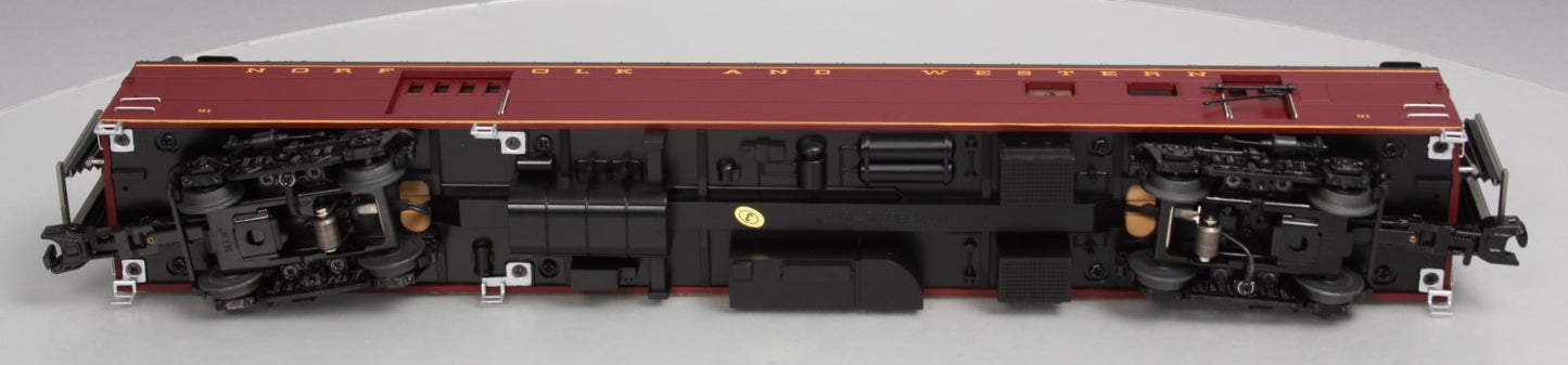 MTH 20-68260 O Norfolk & Western 70' Streamlined Smooth Side RPO Passenger Car