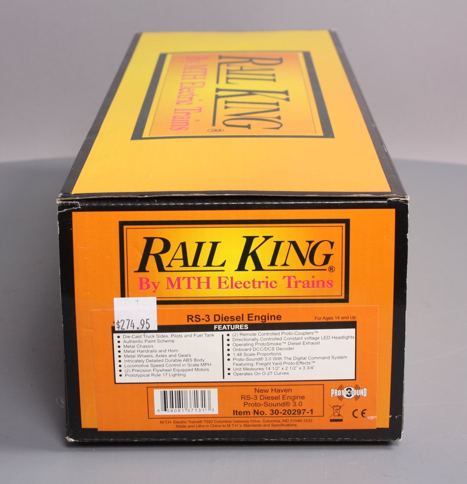 MTH 30-20297-1 New Haven RS-3 Diesel Engine With Proto-Sound 3.0