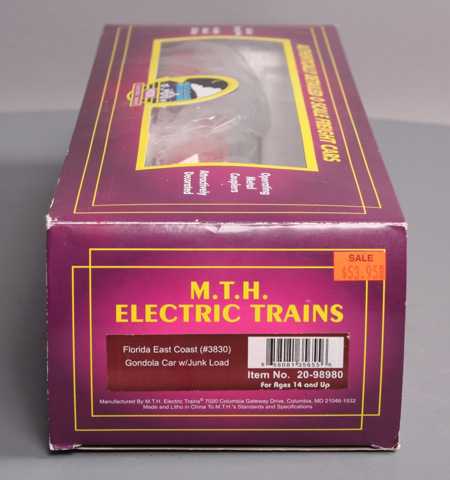 MTH 20-98980 FEC Gondola w/Junk Load