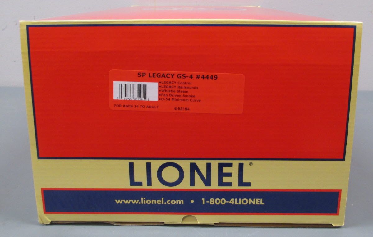 Lionel 6-83194 Southern Pacific Lines GS-4 Steam Locomotive #4449