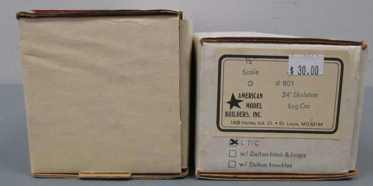 American Model Builders 801 G Scale Laser Art 24' Skeleton & Wood Boxcar Kit
