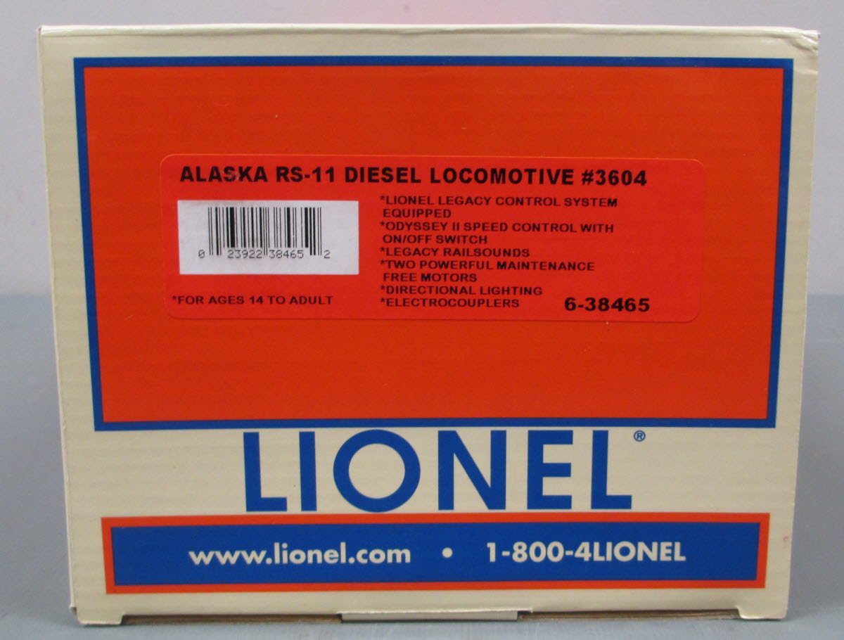 Lionel 6-38465 Alaska Railroad RS-11 Legacy Diesel Locomotive #3604