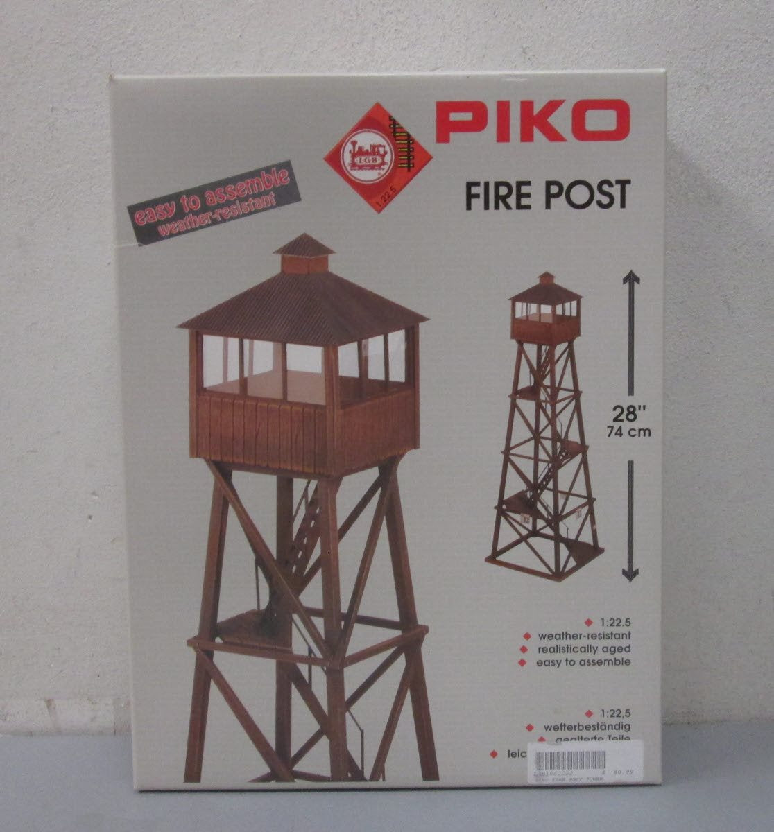Piko 62222 G Scale Wooden Fire Post/Watch Tower