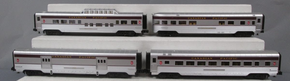 MTH 30-67496 O Canadian Pacific 60' Streamlined Passenger Car Set (Set of 4)