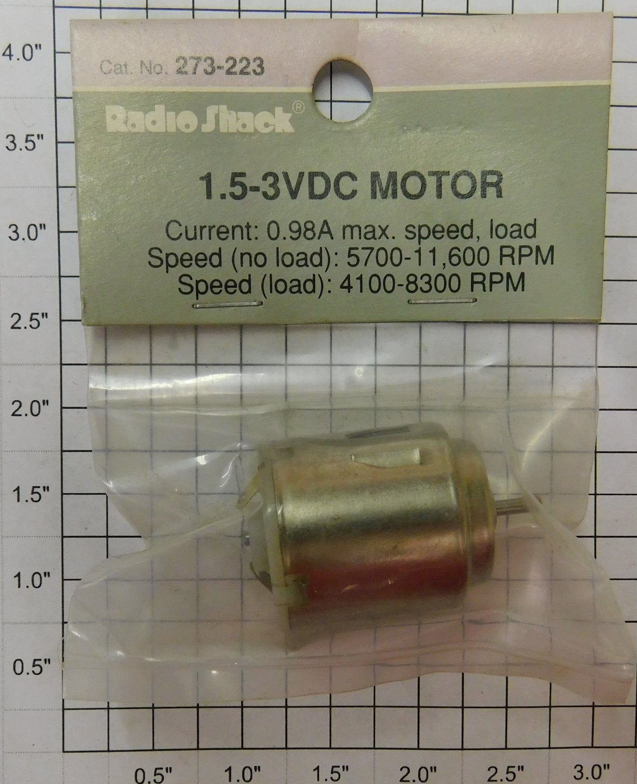Radio Shack 273-223 1.5-3.0 Volt 5800-11,600 RPM Can Motor