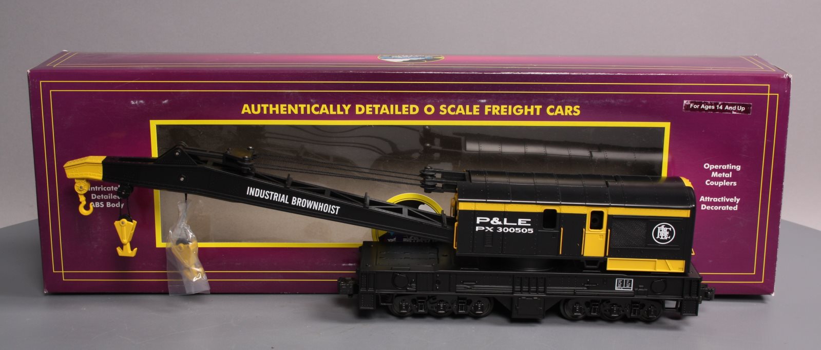 MTH 20-98973 O Gauge Pittsburgh & Lake Erie Crane Car #PX300505