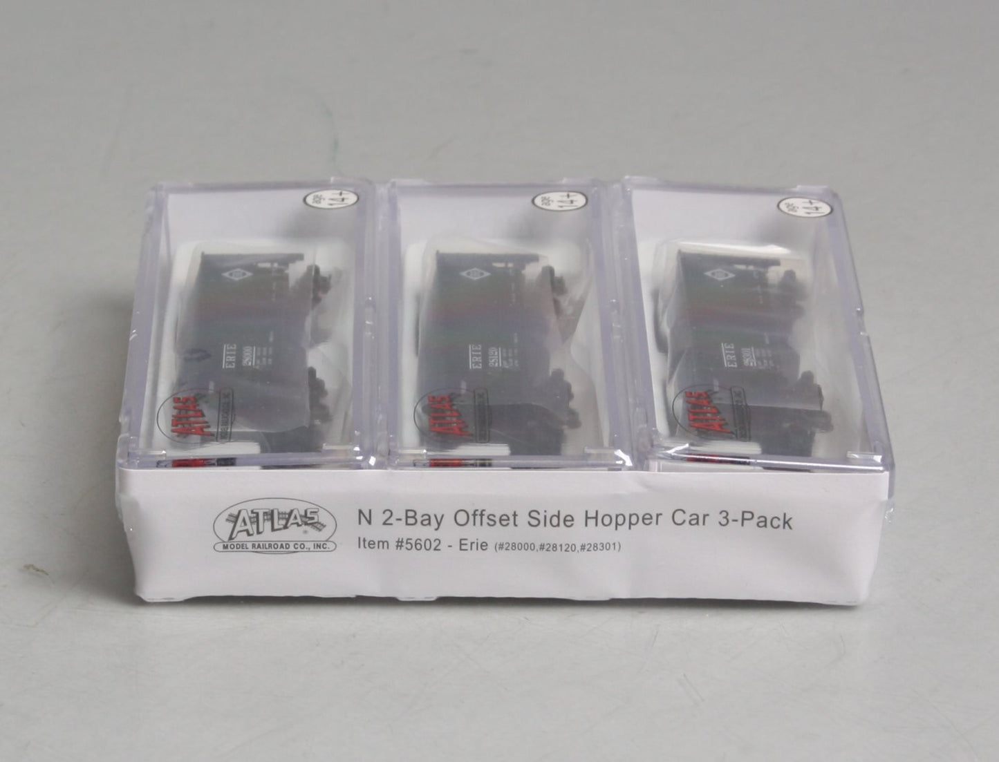Atlas 5602 N Erie 2-Bay Offset Side Hopper Cars (Pack of 3)