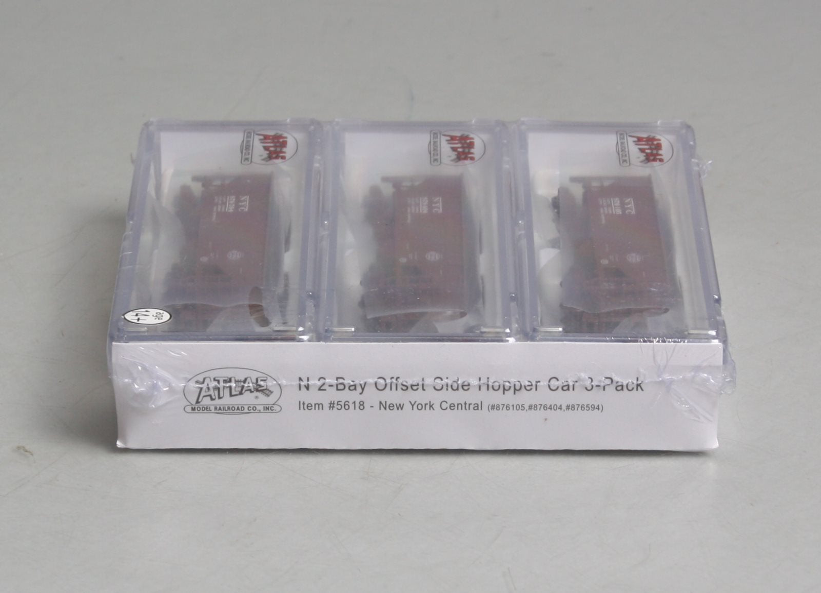 Atlas 5618 N Scale New York Central 2-Bay Offset Hopper Set (3 Cars)