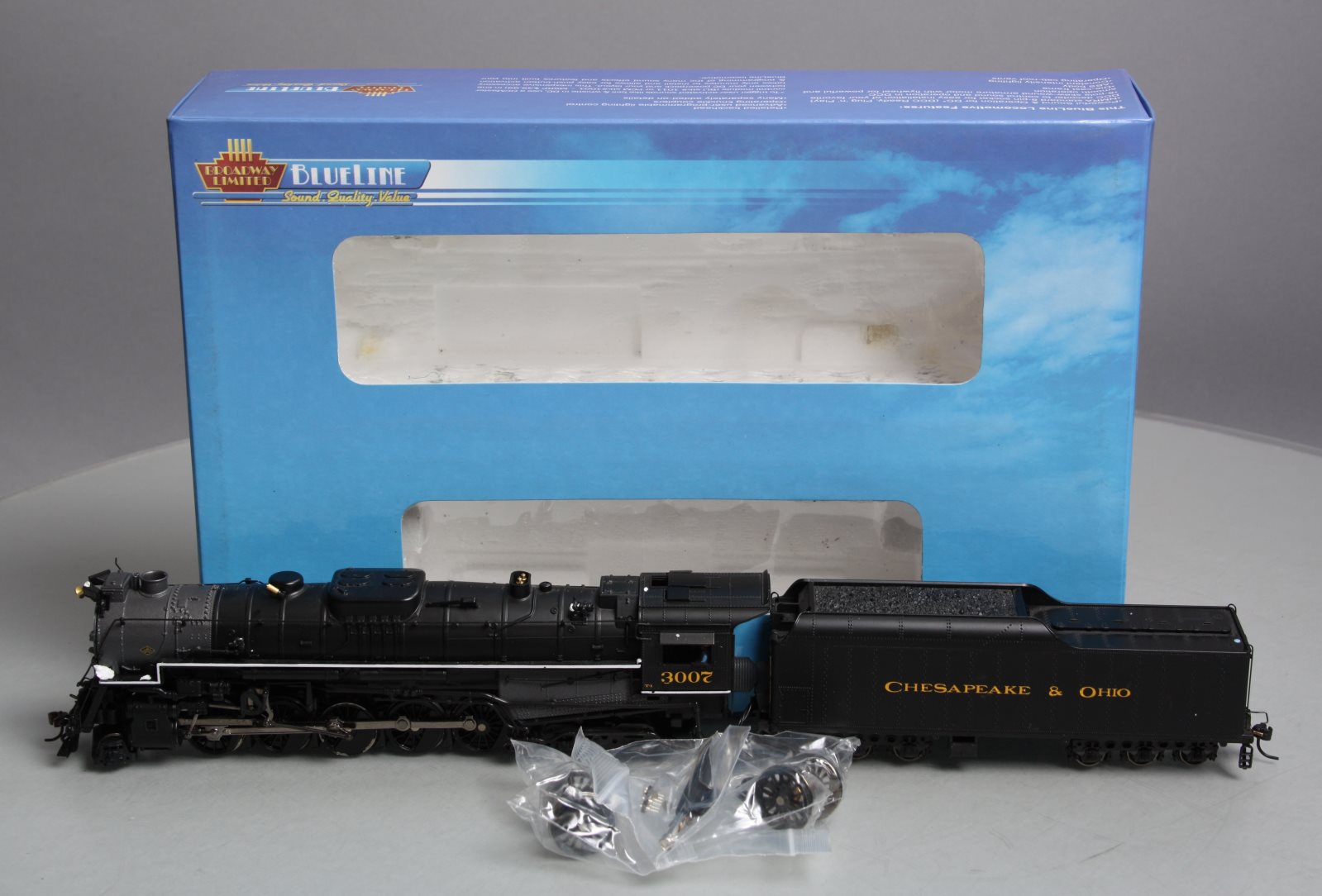 Broadway Limited 5017 HO C&O Class T-1 2-10-4 Steam Locomotive & Tender #3007