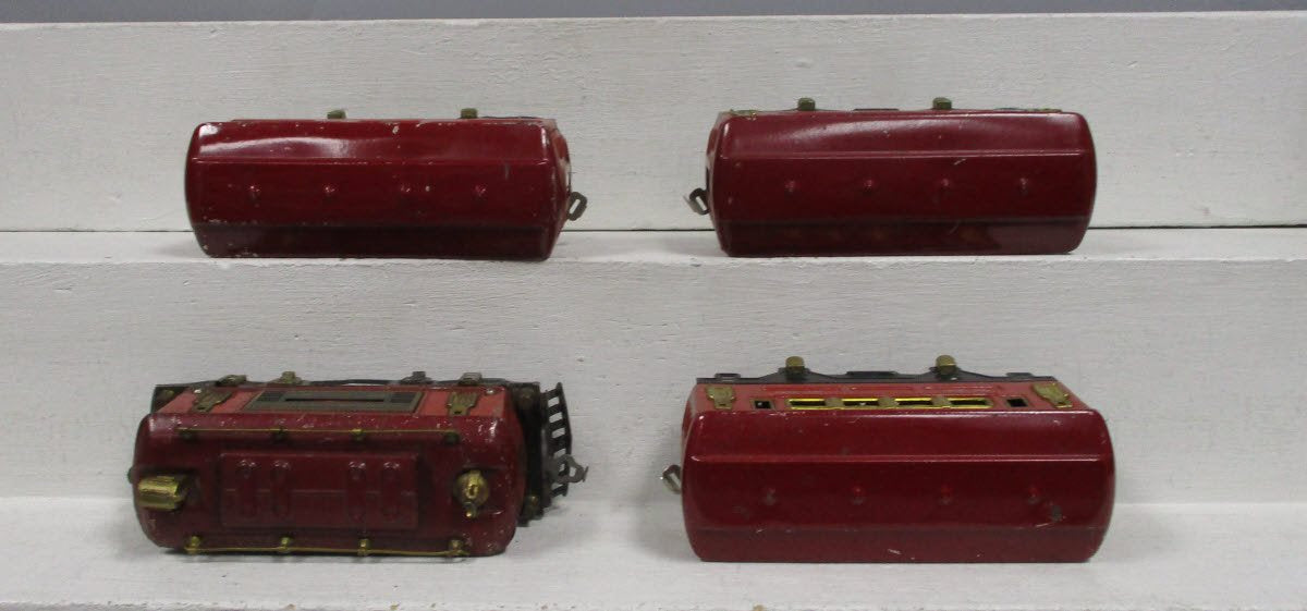 American Flyer 1312 O Vintage Vanguard Set: Red 3100 Electric Loco w/3141 & 3142