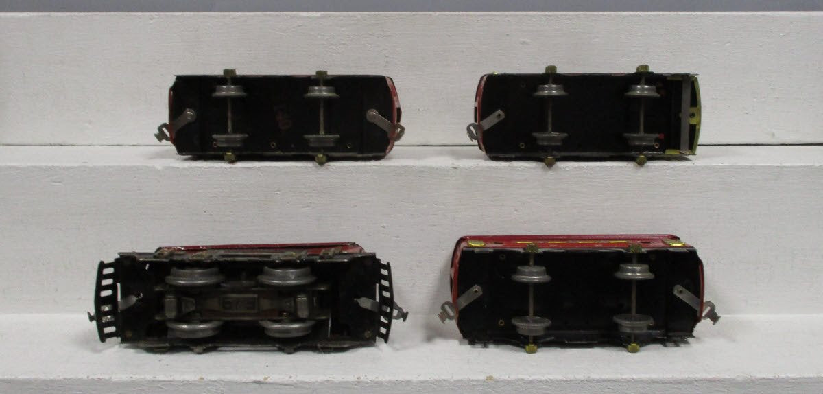 American Flyer 1312 O Vintage Vanguard Set: Red 3100 Electric Loco w/3141 & 3142