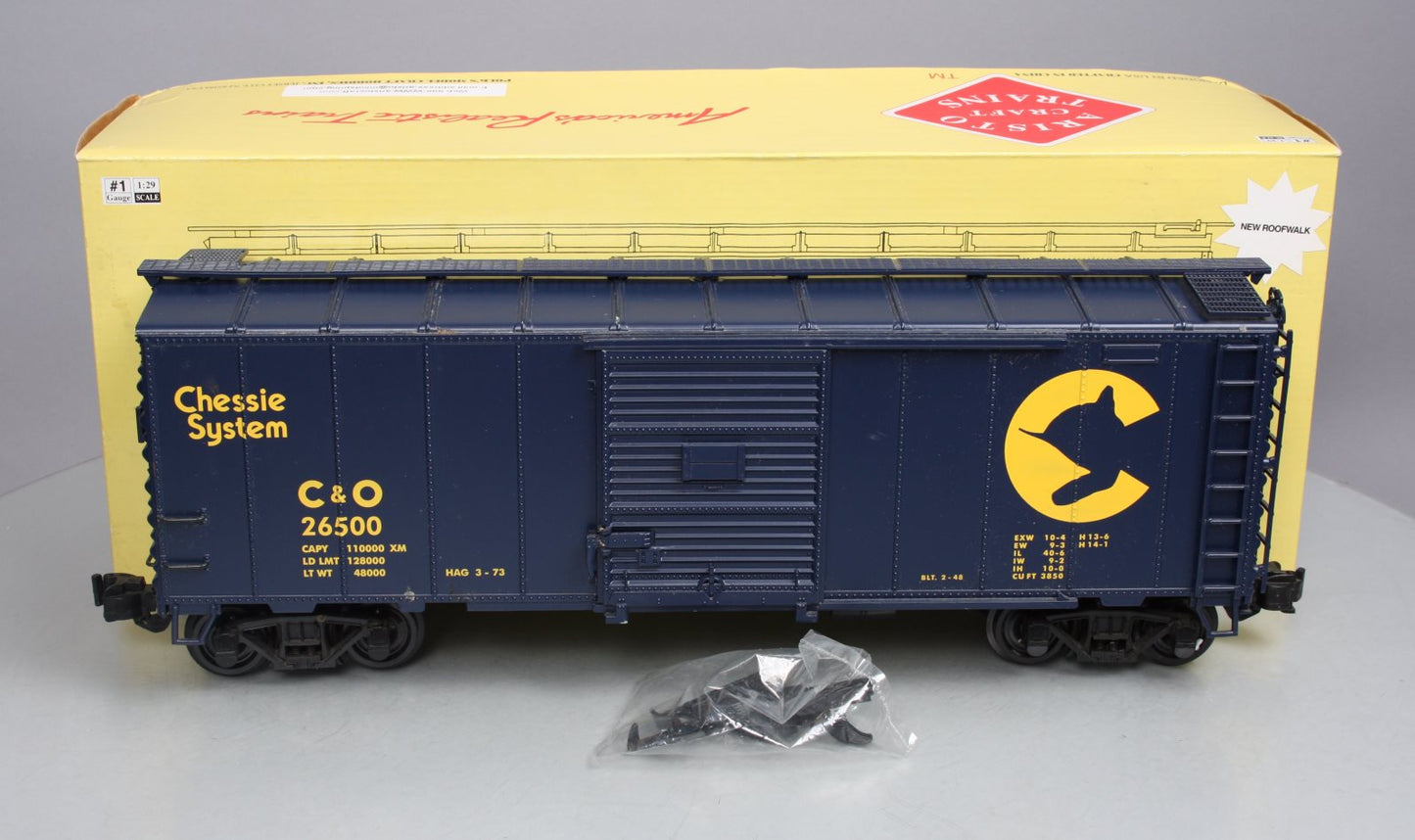 Aristo-Craft 46071 Chessie 40' Steel Boxcar Chessie
