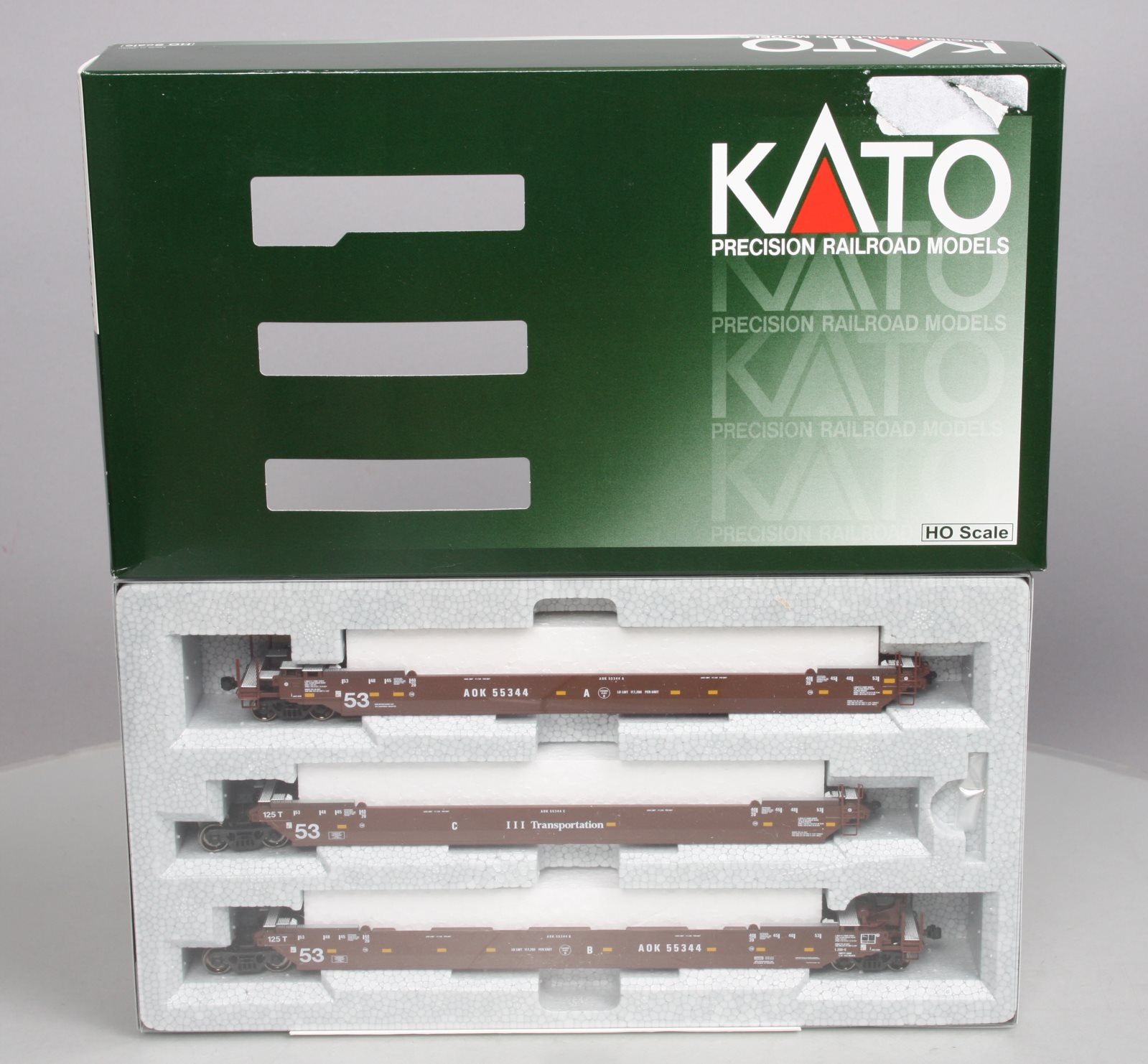Kato 30-9043 HO AOK Gunderson MAXI-IV Well Car #55344
