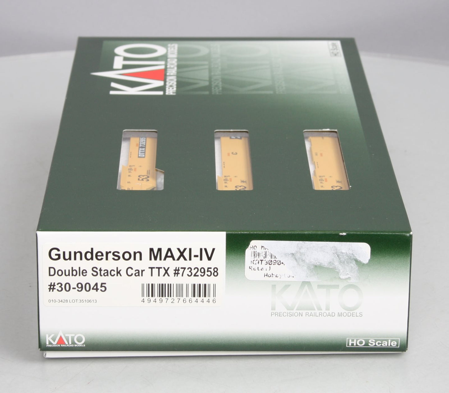 Kato 30-9045 HO TTX Gunderson MAXI-IV Double Stack Well Car Set #732958