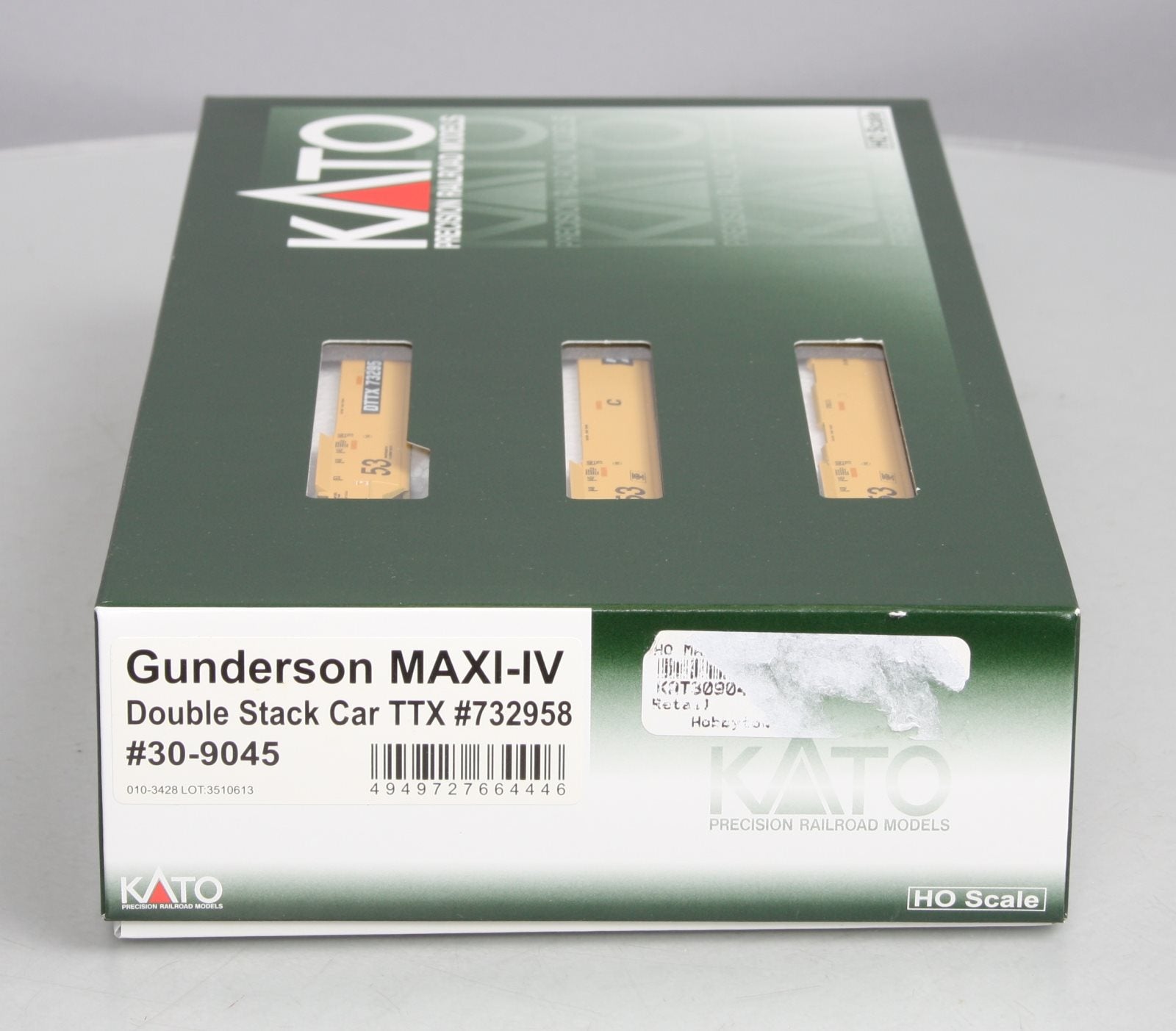 Kato 30-9045 HO TTX Gunderson MAXI-IV Double Stack Well Car Set #732958
