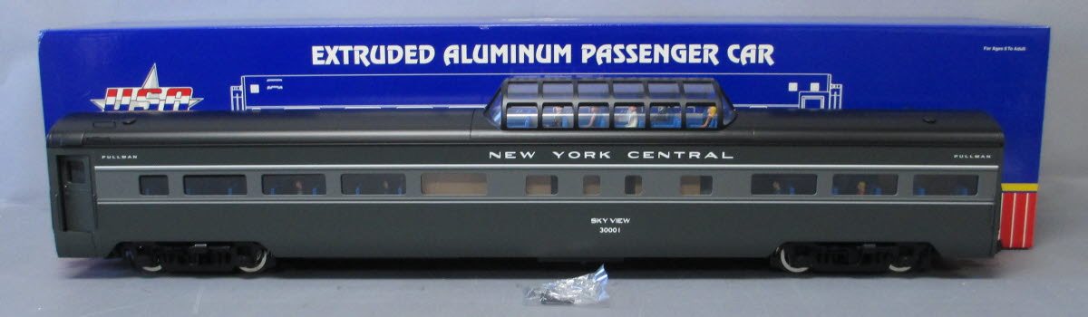USA Trains 31036 G NYC "20th Century Limited" Vista Dome Lighted #1 Metal Wheels