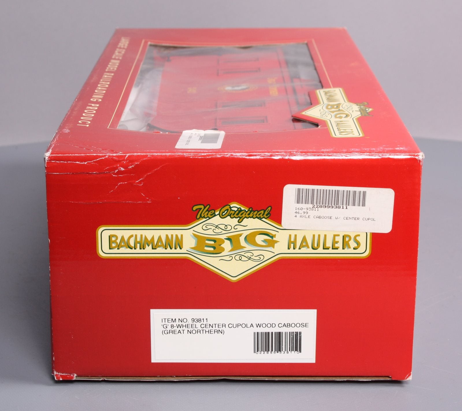Bachmann 93811 G Scale Great Northern Center Cupola Wood Caboose (Metal Wheels)