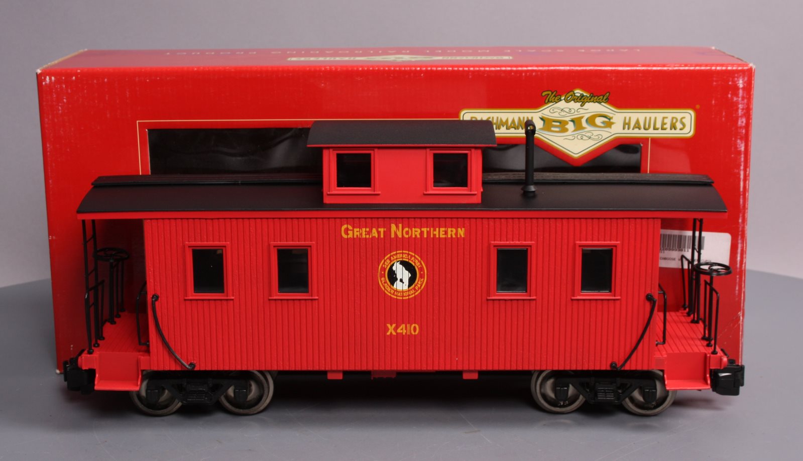 Bachmann 93811 G Scale Great Northern Center Cupola Wood Caboose (Metal Wheels)