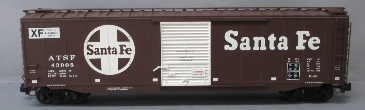 USA Trains R19300A Santa Fe Tuscan 50 Ft. Box Car with Steel Door (Metal Wheels)