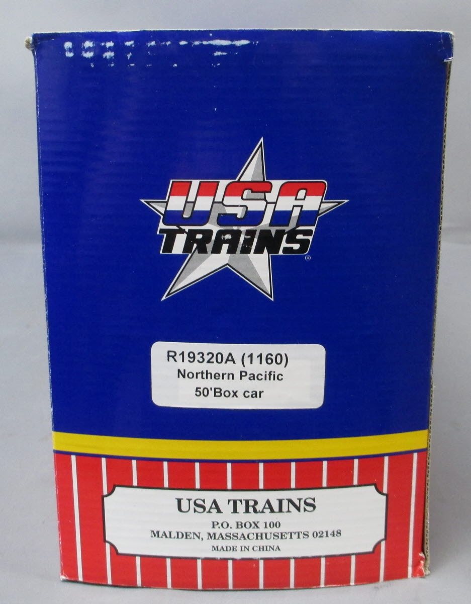 USA Trains R19320A G Northern Pacific Rail 50 Ft. Box Car with Steel Door