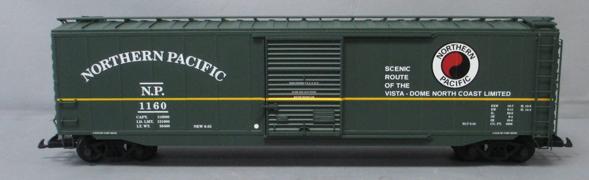 USA Trains R19320A G Northern Pacific Rail 50 Ft. Box Car with Steel Door