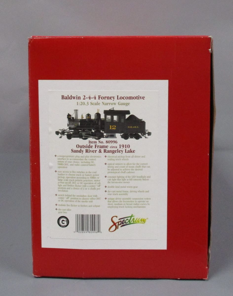 Bachmann 80996 G Sandy River & Rangeley Lake Baldwin 2-4-4 Forney Steam Loco