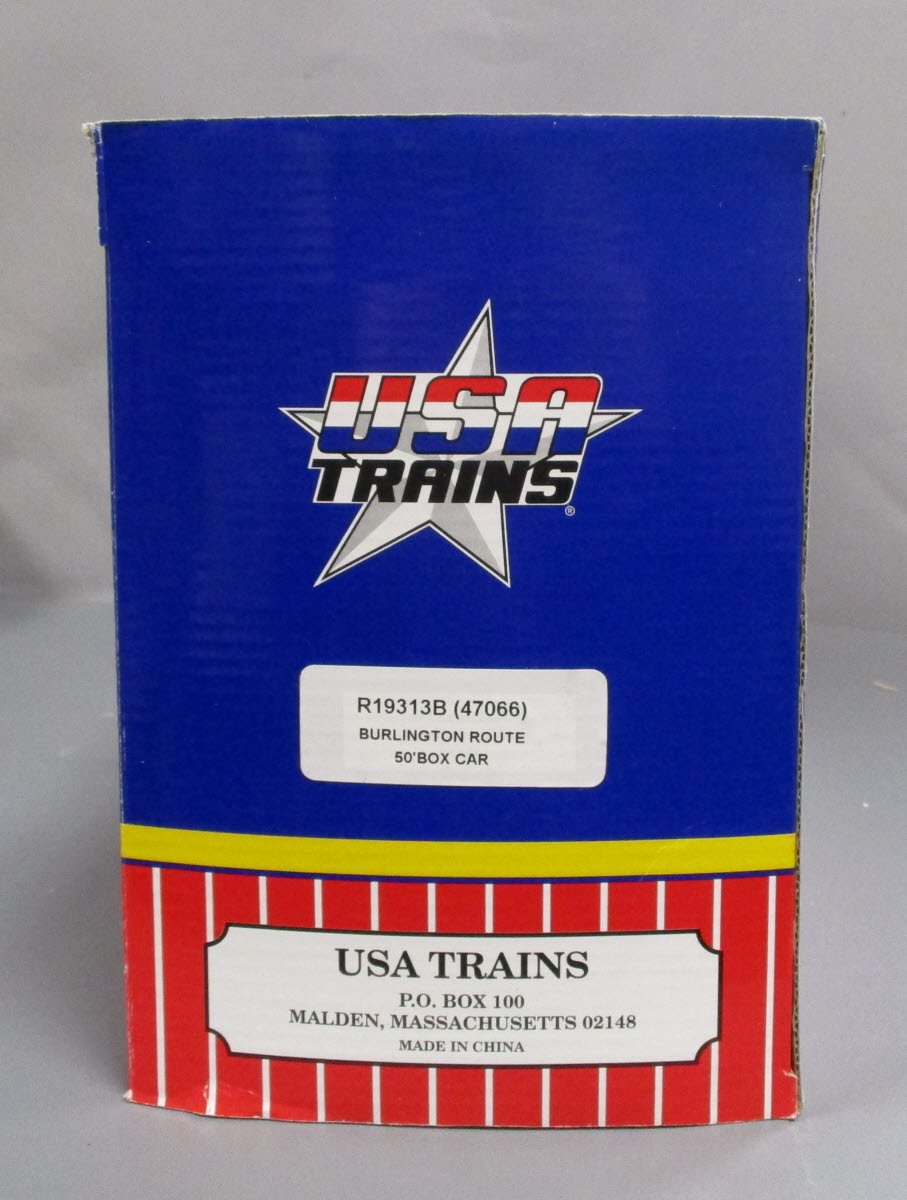 USA Trains R19313B G Burlington Route 50 Ft. Box Car with AAR Double Door