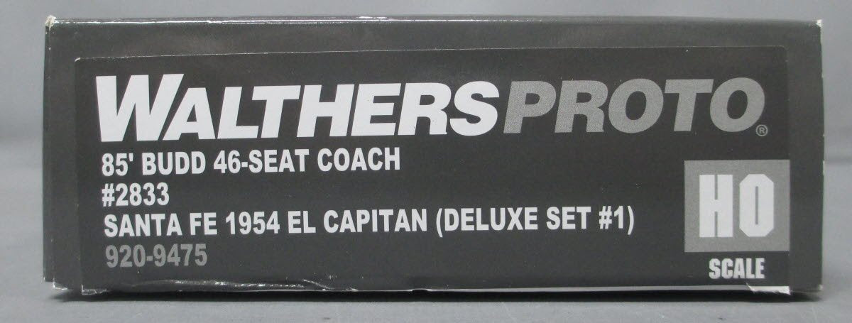 Walthers 920-9475 HO Santa Fe 85' Budd 46-Seat Coach Car #2833