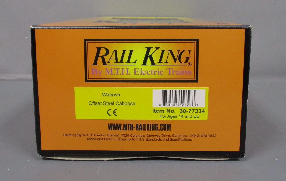 MTH 30-77334 O Wabash RailKing Offset Steel Caboose Car #2709