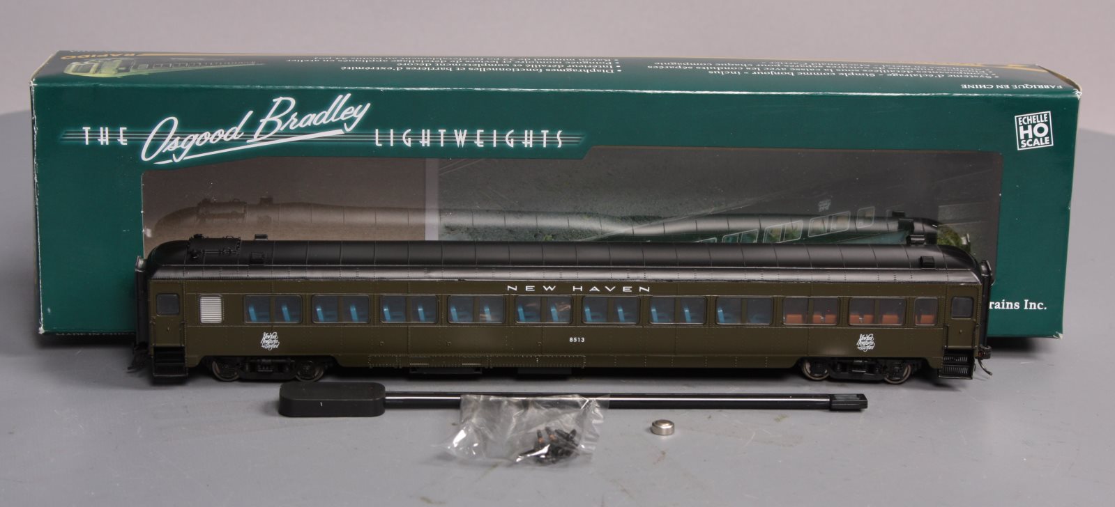Rapido Trains 109104 HO New Haven 10-Window Smoker Coach #8513