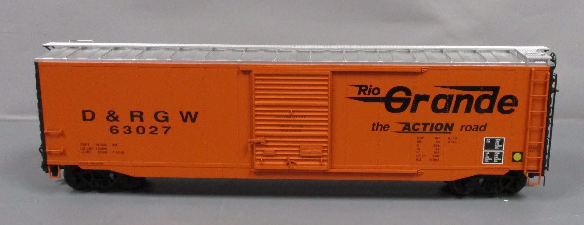 USA Trains R19309A G Rio Grande 50 Ft. Box Car with Steel Door (Silver)